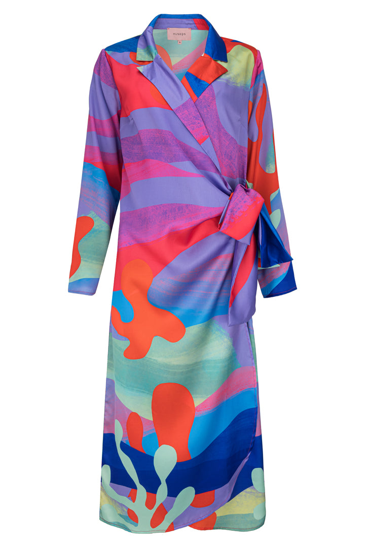HUNKØN Rio Wrap Dress Kjoler Under the Sea Art Print