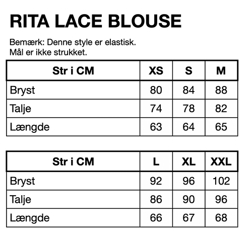 HUNKØN Rita Lace Blouse Bluser Dusty Rose