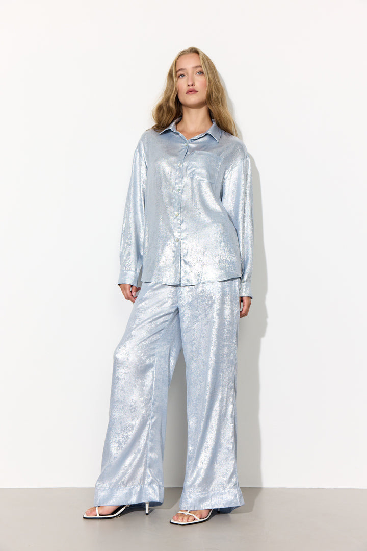 HUNKØN Robin Shirt Skjorter Blue Metallic