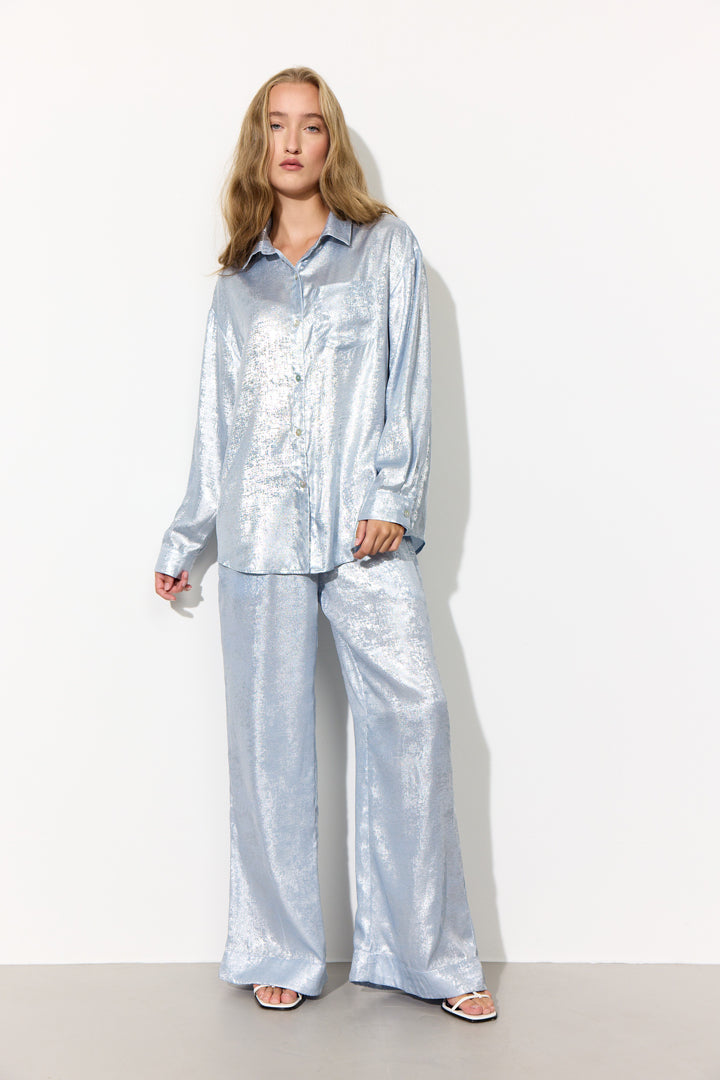 HUNKØN Robin Shirt Skjorter Blue Metallic