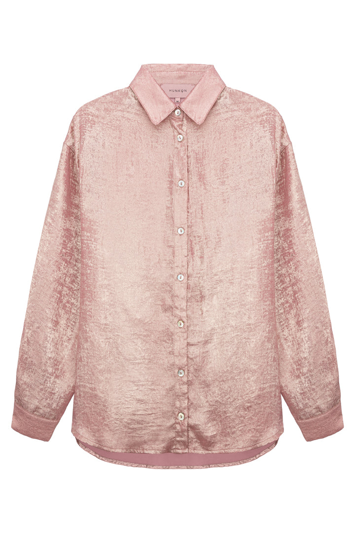 HUNKØN Robin Shirt Skjorter Rose Metallic
