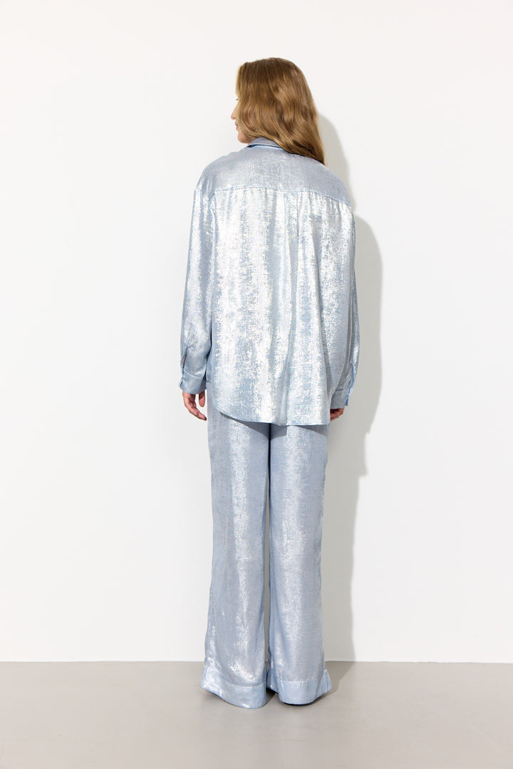 HUNKØN Robin Trousers Bukser Blue Metallic