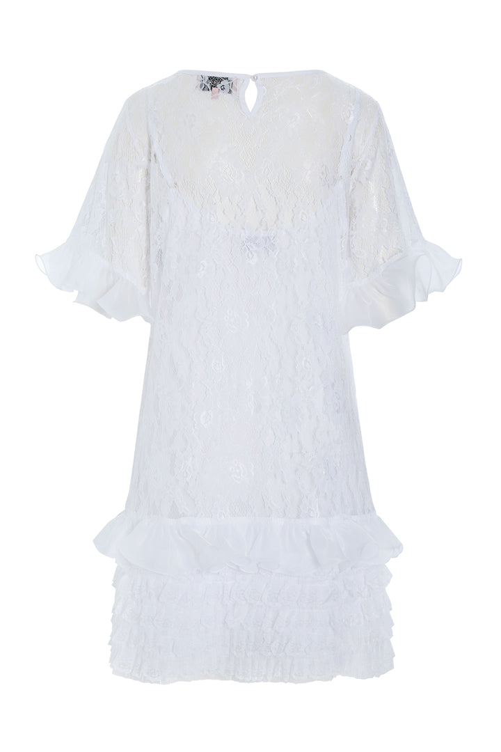 HUNKØN Rosanne Dress Kjoler White