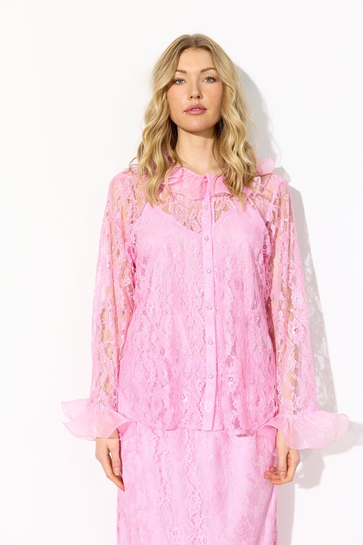 HUNKØN Rosanne Shirt Skjorter Pink