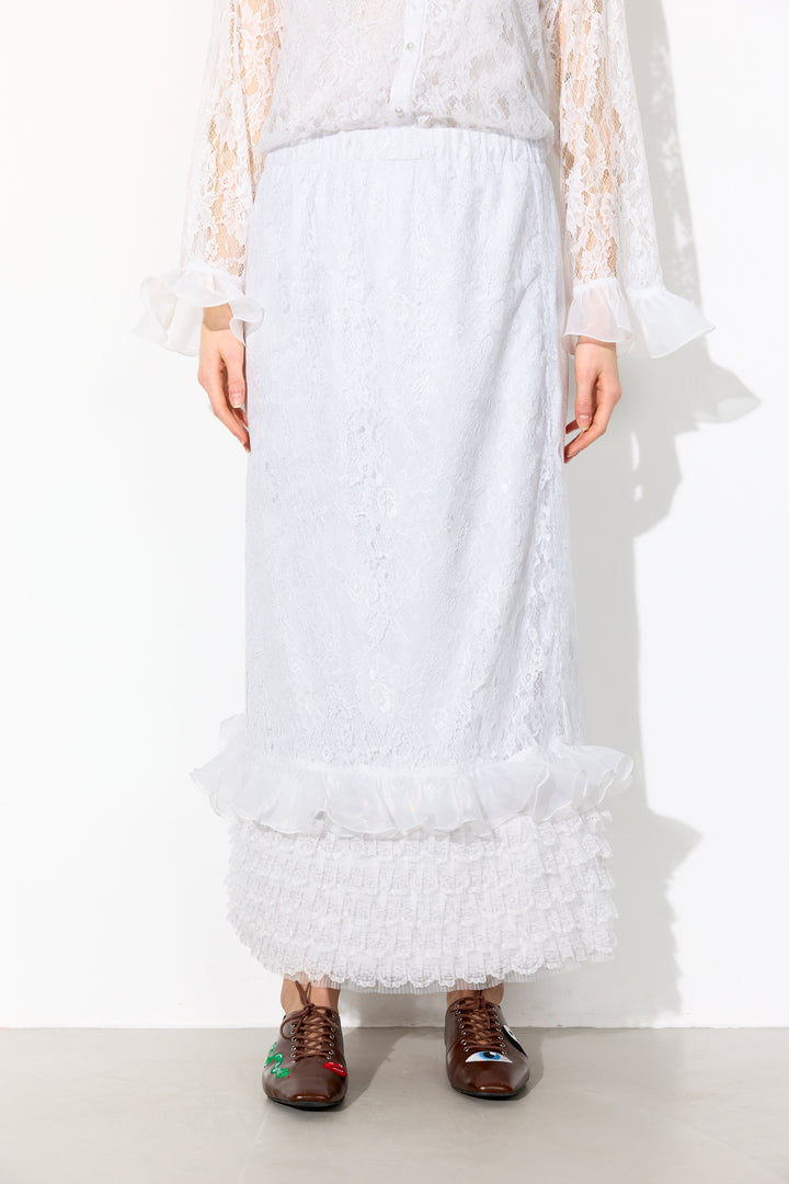 HUNKØN Rosanne skirt Nederdele White