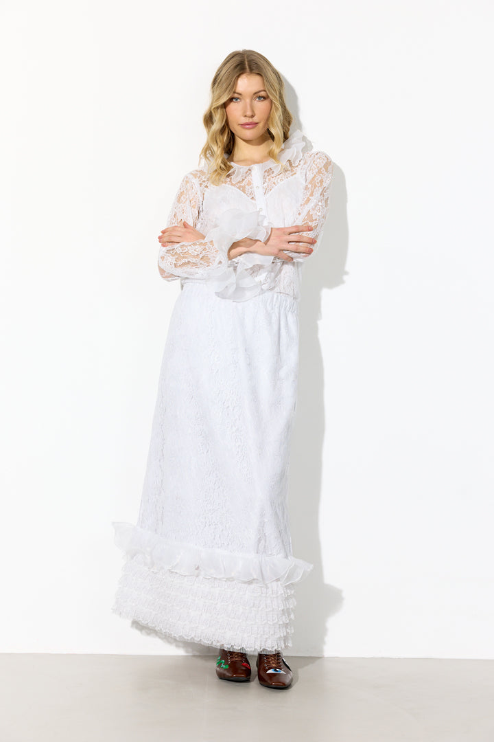 HUNKØN Rosanne skirt Nederdele White