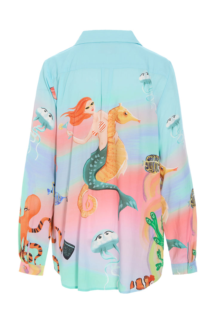 HUNKØN Sandy Shirt Skjorter Ocean Life Art Print