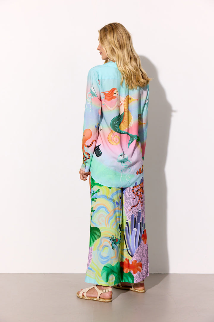 HUNKØN Sandy Trousers Bukser Ocean Life Art Print