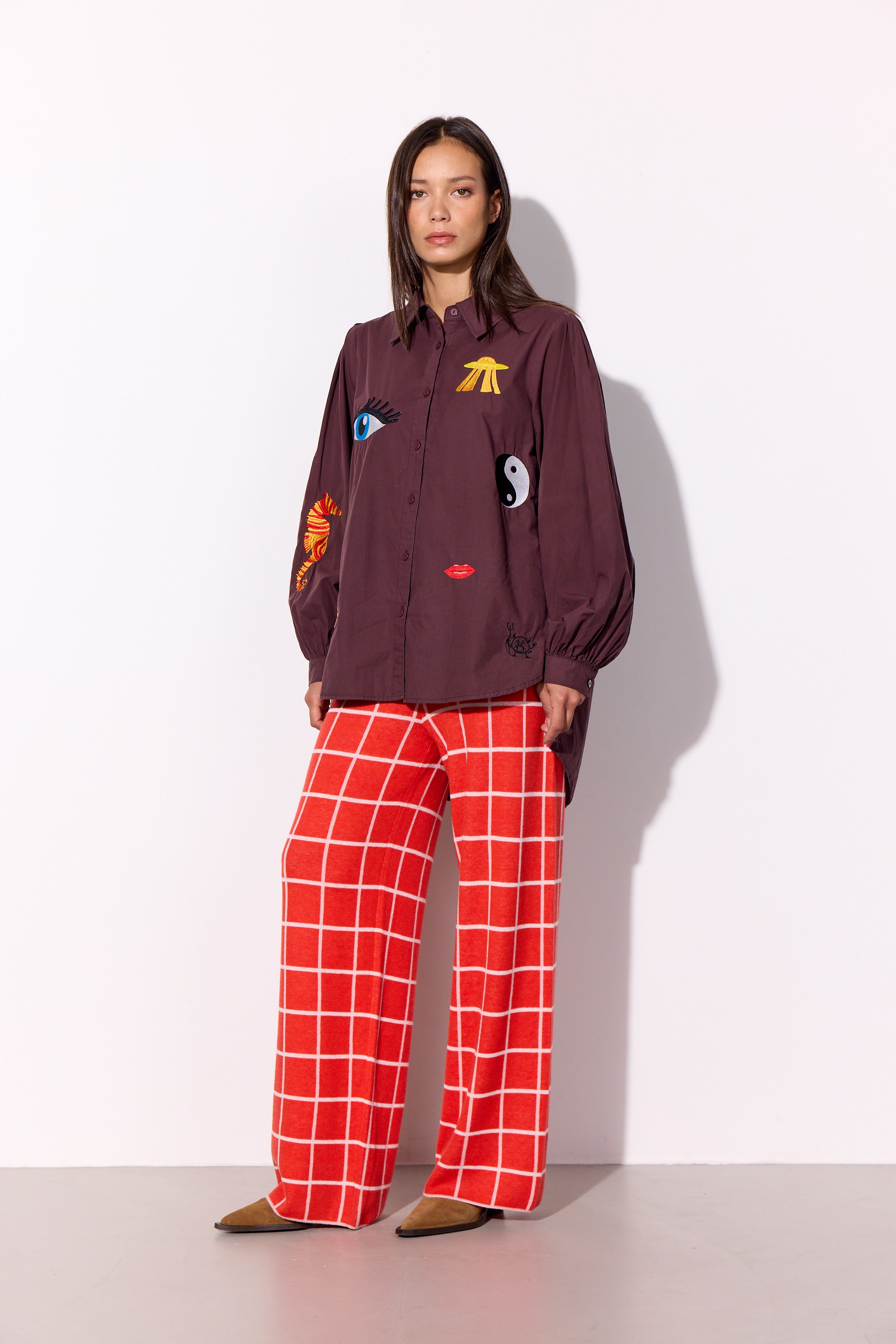 HUNKØN Sasha Shirt Skjorter Brown