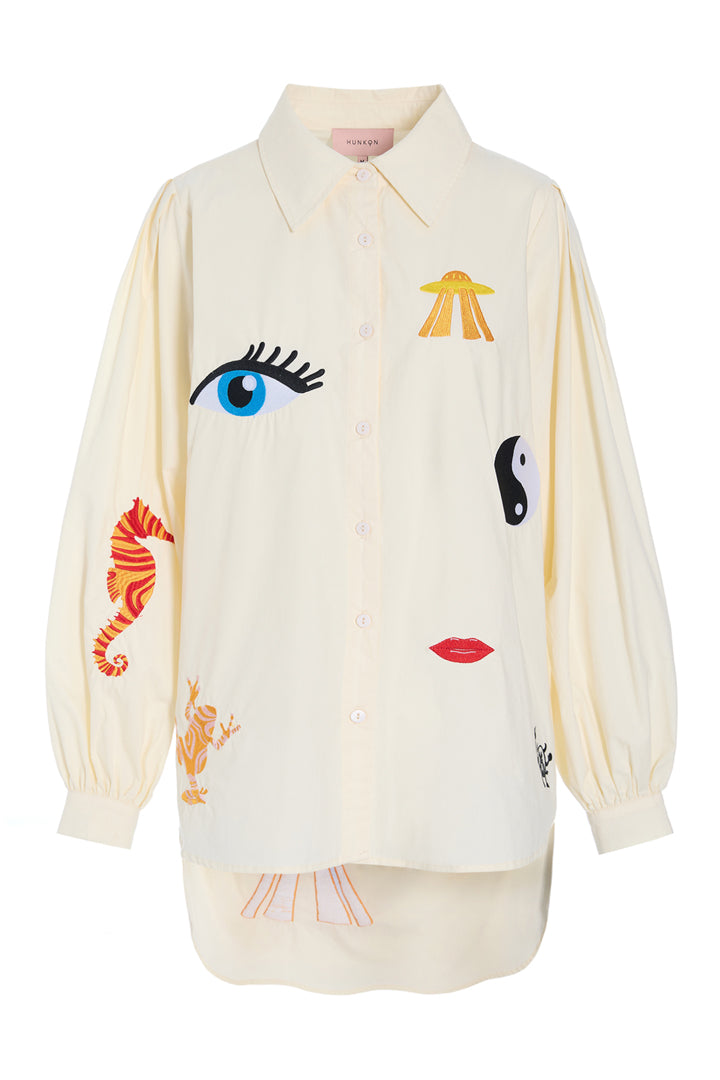 HUNKØN Sasha Shirt Skjorter White