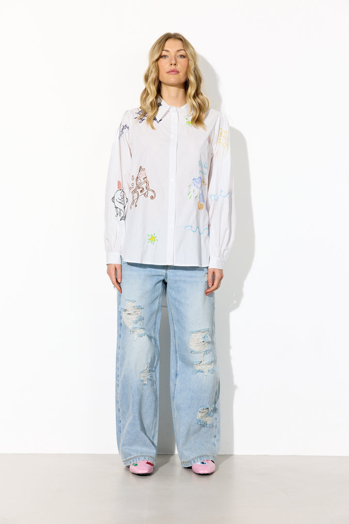 HUNKØN Sasha Shirt Skjorter White