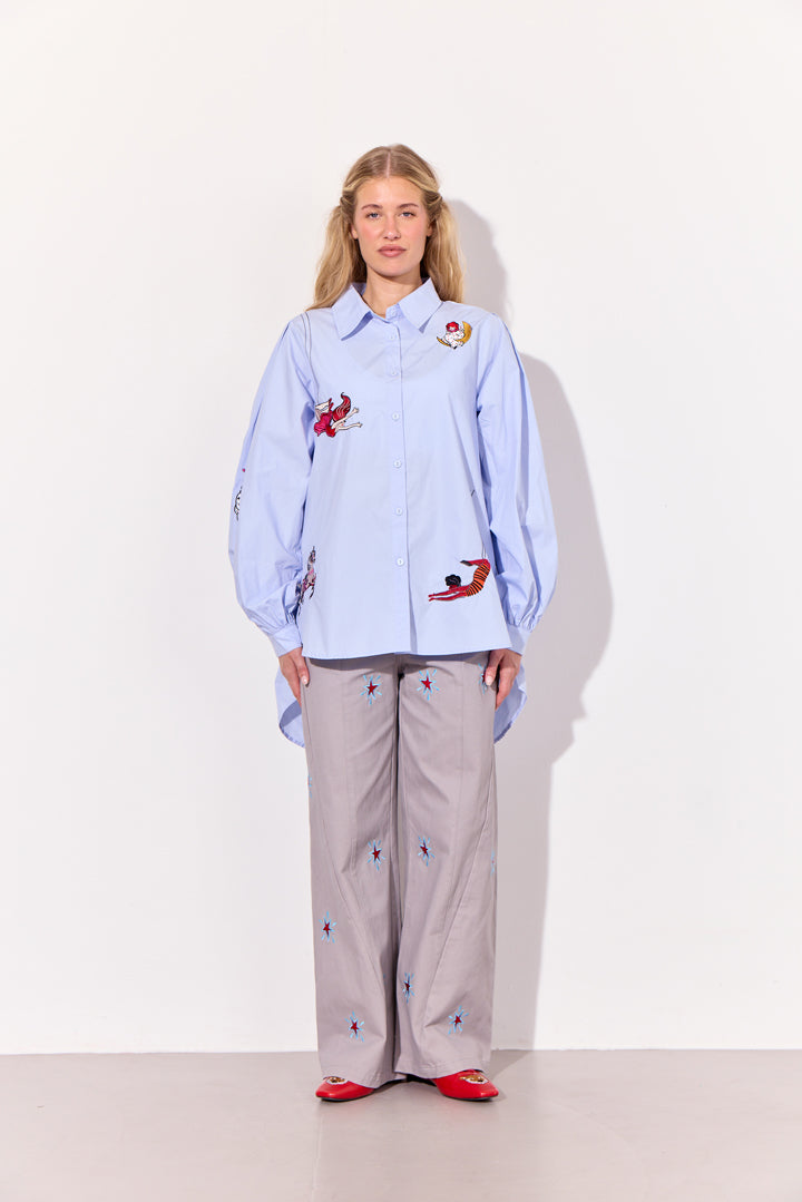 HUNKØN Sasha Shirt Skjorter Light Blue