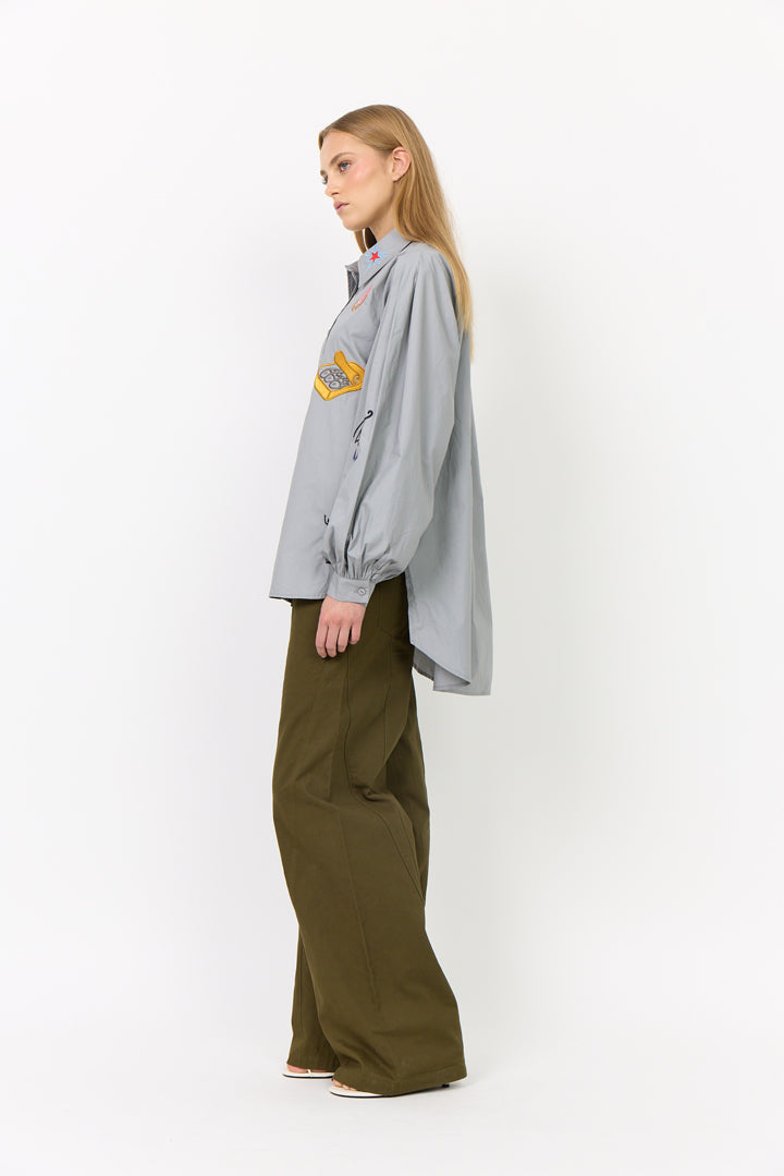 HUNKØN Sasha Shirt Skjorter Grey