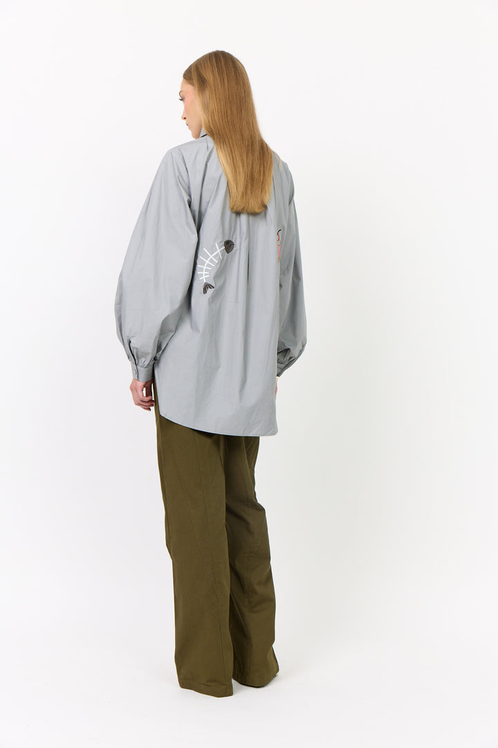 HUNKØN Sasha Shirt Skjorter Grey