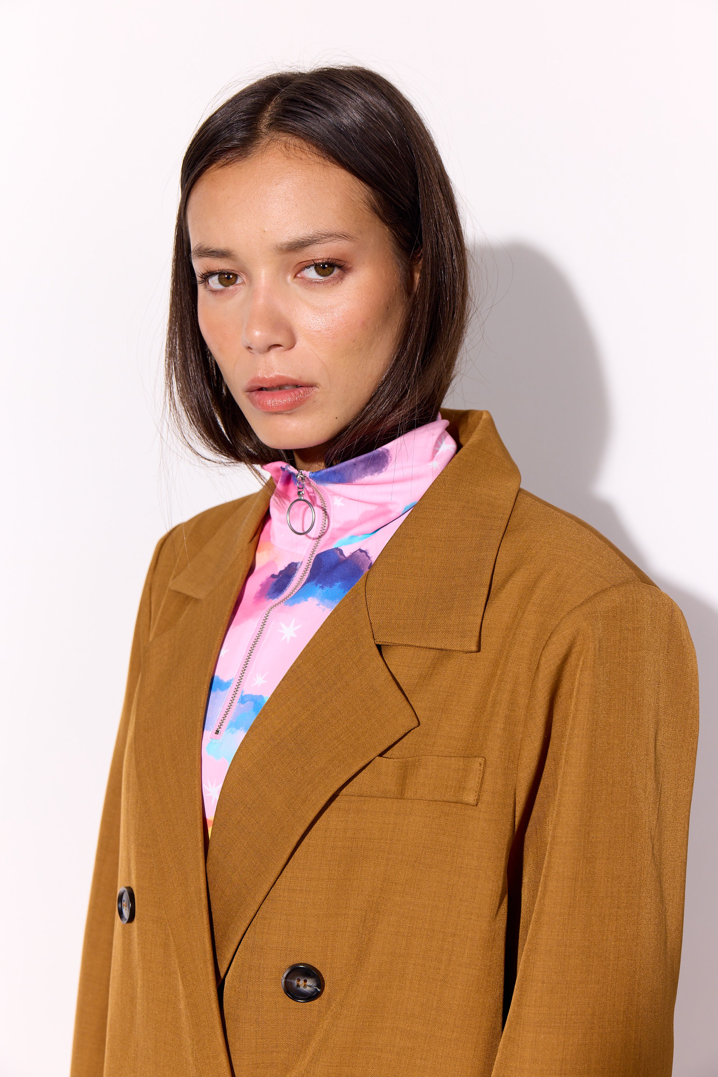 HUNKØN Sia Coat Frakker Brown