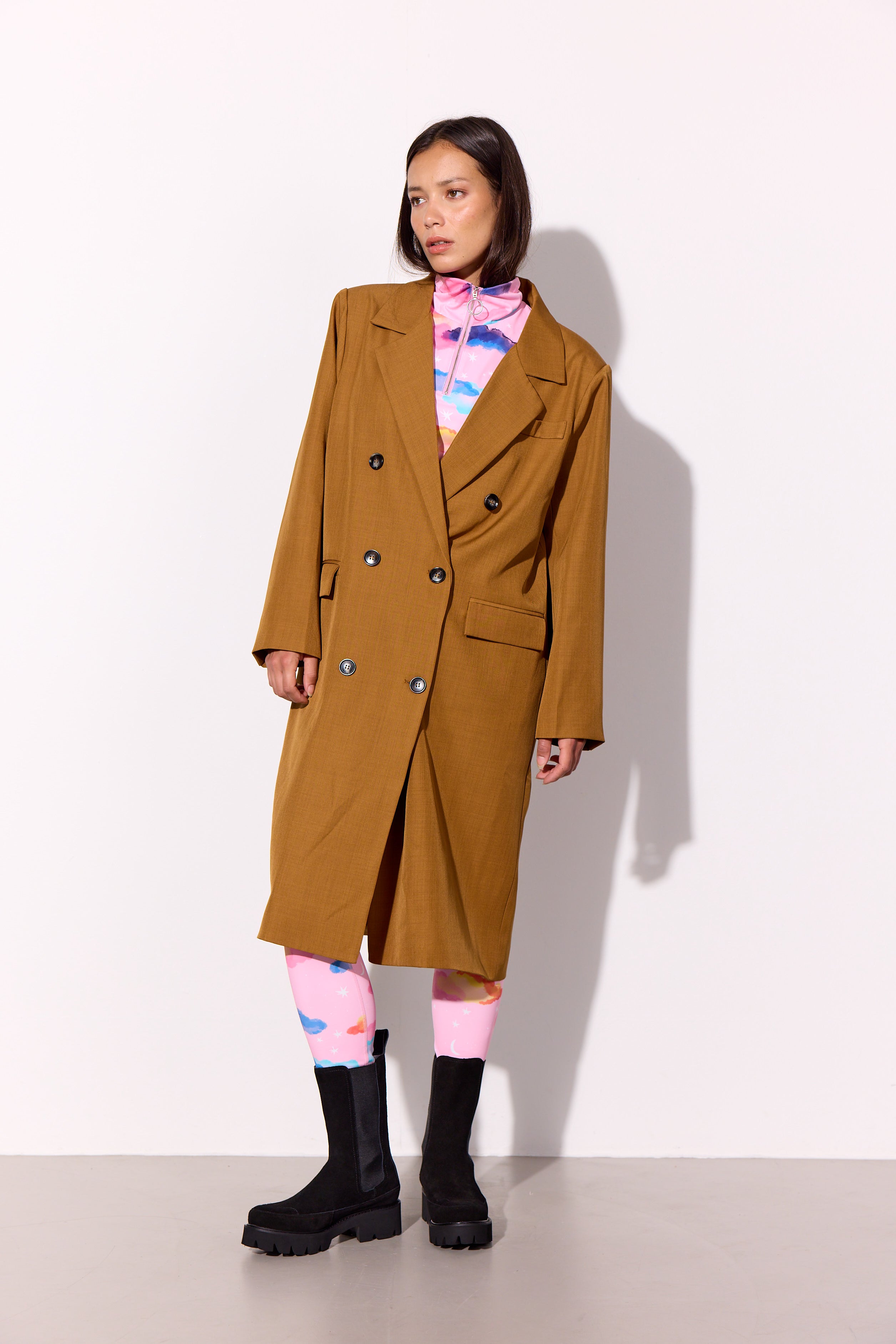 HUNKØN Sia Coat Frakker Brown