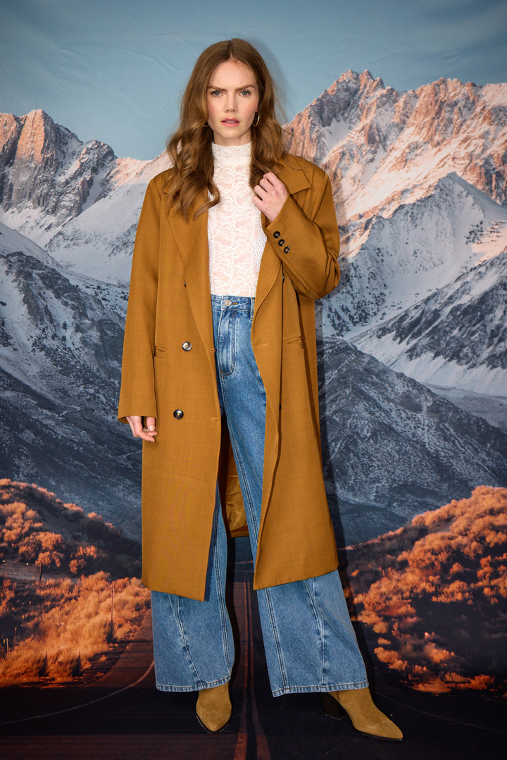 HUNKØN Sia Coat Frakker Brown
