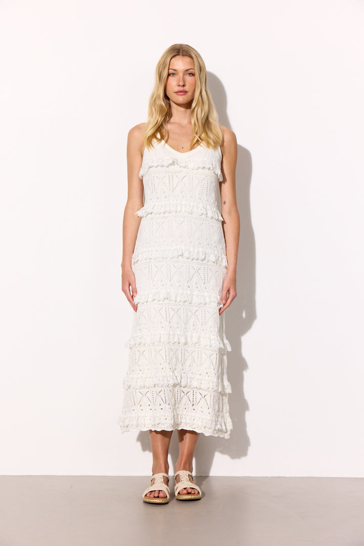 HUNKØN Sienna Knit Dress Kjoler Vanilla