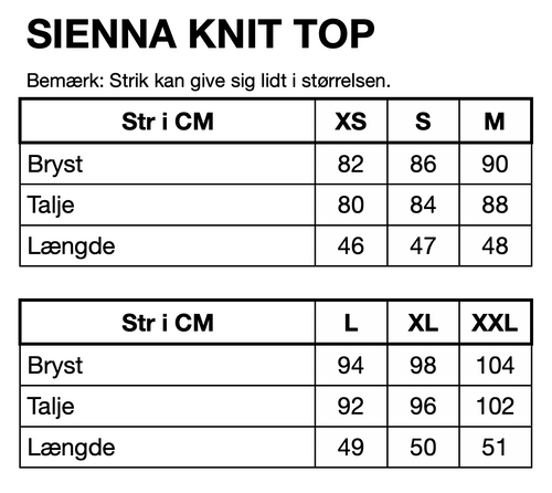 HUNKØN Sienna Knit Top Toppe Black