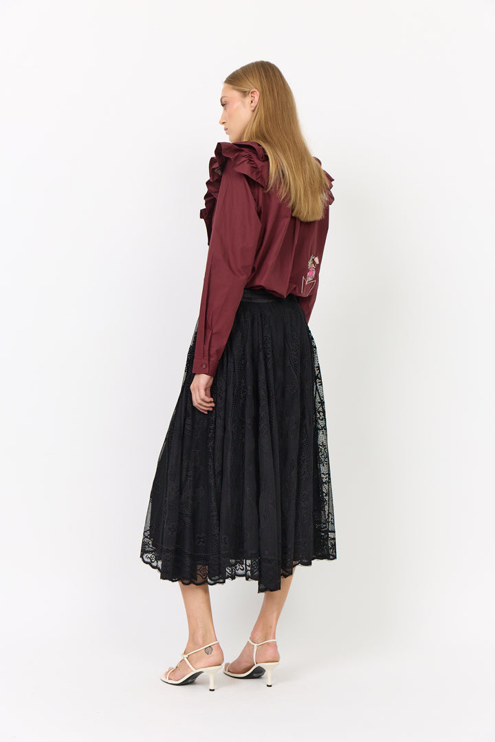 HUNKØN Stine Skirt Nederdele Black