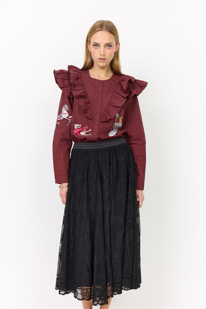 HUNKØN Stine Skirt Nederdele Black
