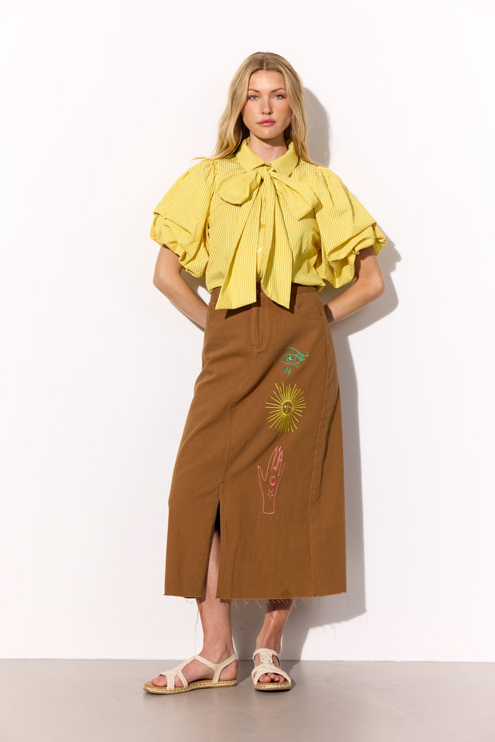 HUNKØN Suki Skirt Nederdele Caramel