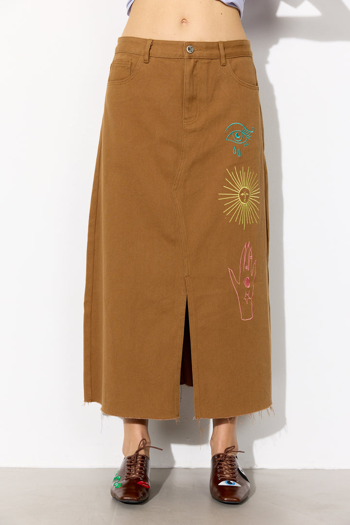 HUNKØN Suki Skirt Nederdele Caramel
