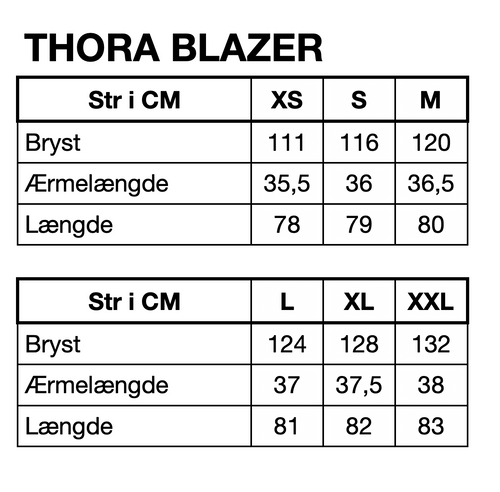 HUNKØN Thora Blazer Jakker Black
