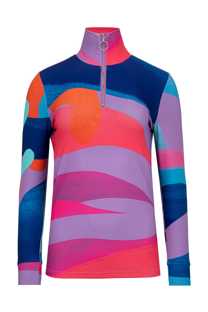 HUNKØN Toni Zipper Blouse Bluser Under the Sea Art Print