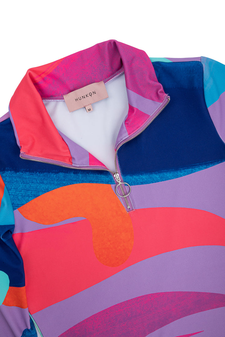 HUNKØN Toni Zipper Blouse Bluser Under the Sea Art Print