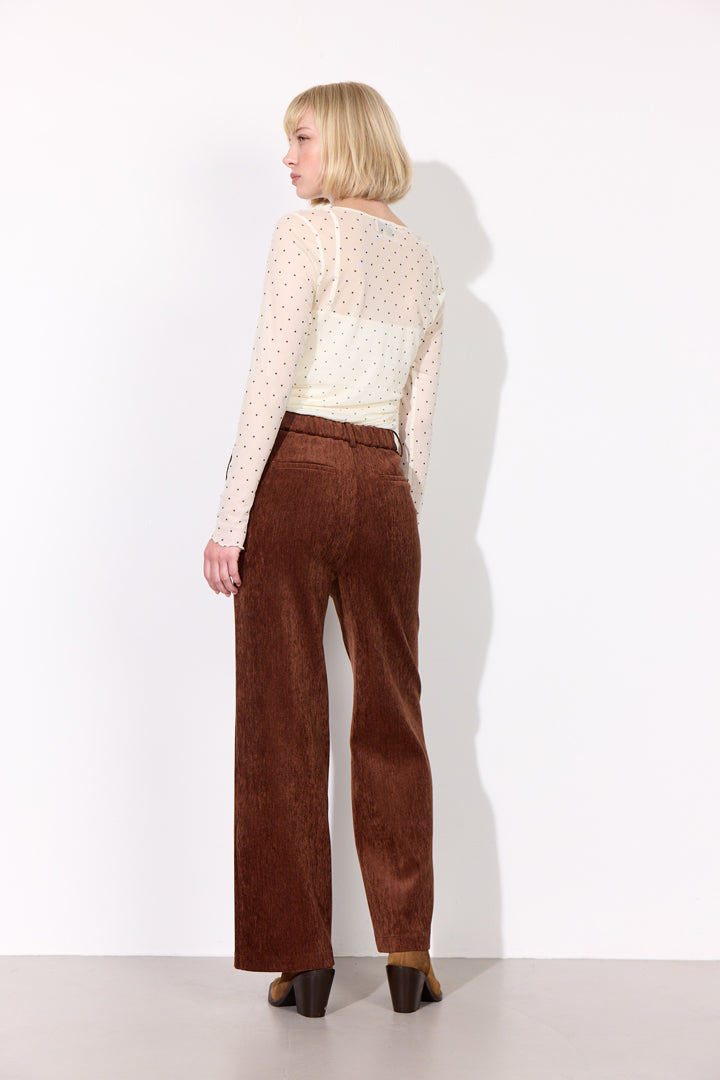 HUNKØN Tova Mesh Blouse Bluser Cream