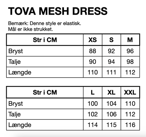 HUNKØN Tova Mesh Dress Kjoler Black