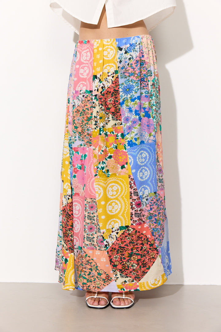 HUNKØN Una Skirt Nederdele Patchwork