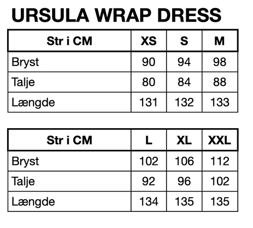 HUNKØN Ursula Wrap Dress Kjoler Black snake Art Print