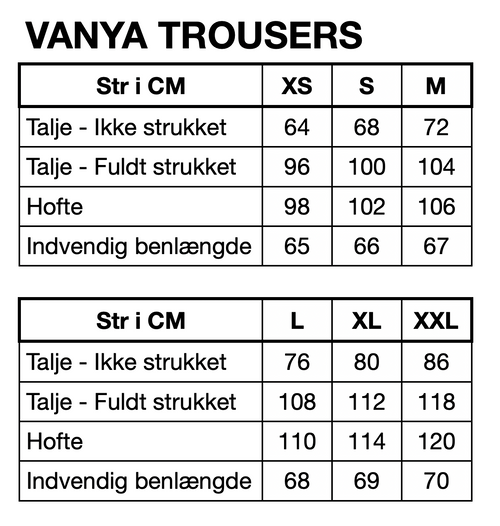 HUNKØN Vanya Trousers Bukser Black