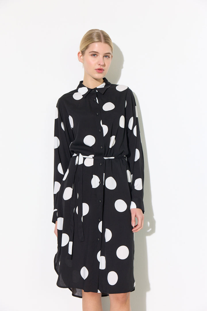 HUNKØN Vicky Shirtdress Kjoler Big Dots