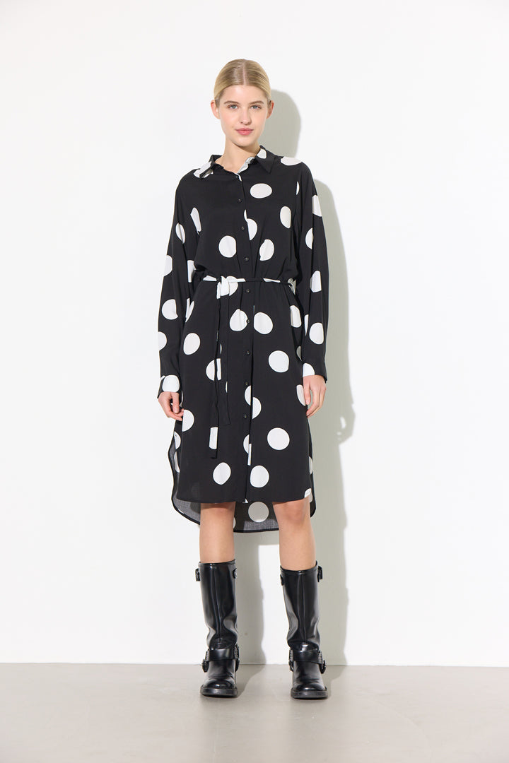 HUNKØN Vicky Shirtdress Kjoler Big Dots