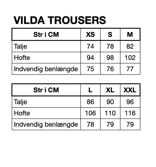 HUNKØN Vilda Trousers Bukser Black