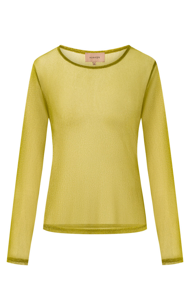 HUNKØN Zion Blouse Bluser Golden lime