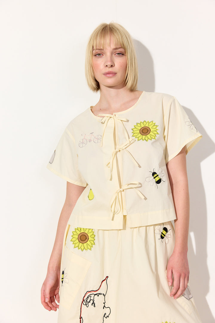 HUNKØN 100% Cotton Toppe Cream