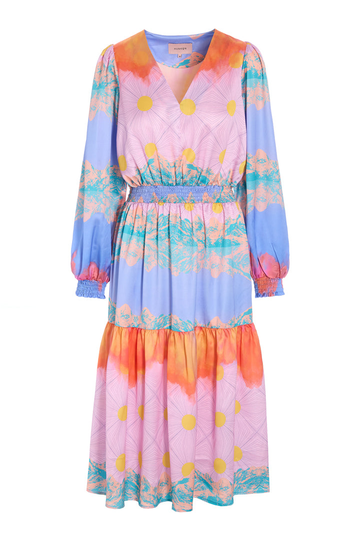 HUNKØN Abby Dress Kjoler Horizon Art Print