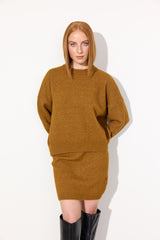 HUNKØN Adriana Knit Skirt Nederdele Camel