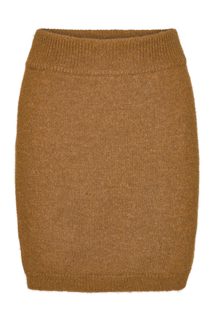 HUNKØN Adriana Knit Skirt Nederdele Camel