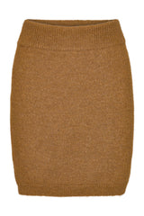 HUNKØN Adriana Knit Skirt Nederdele Camel