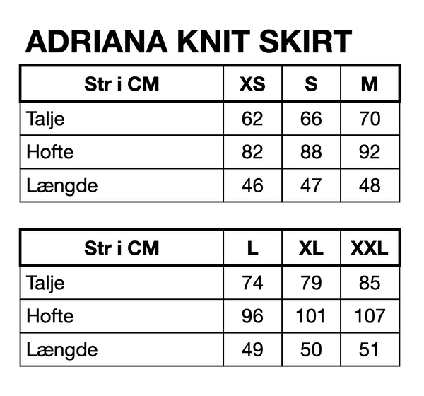 HUNKØN Adriana Knit Skirt Nederdele Grey Melange