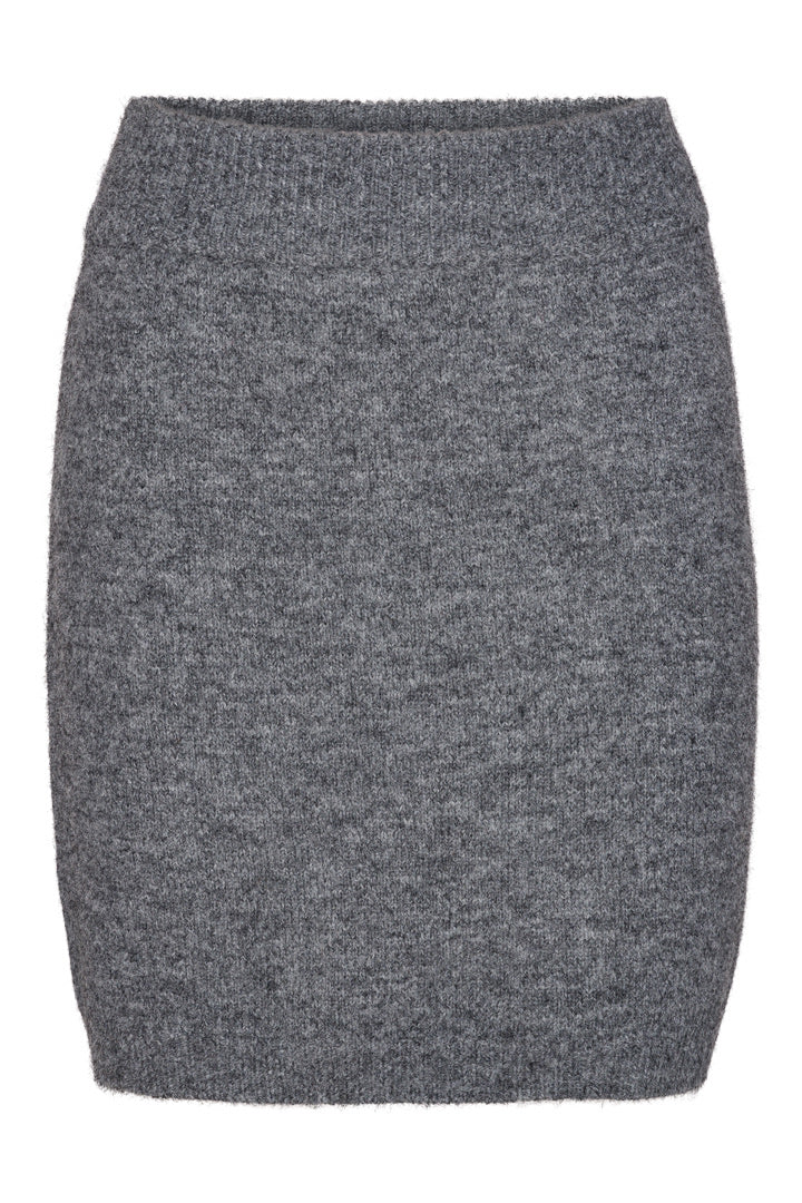 HUNKØN Adriana Knit Skirt Nederdele Grey Melange