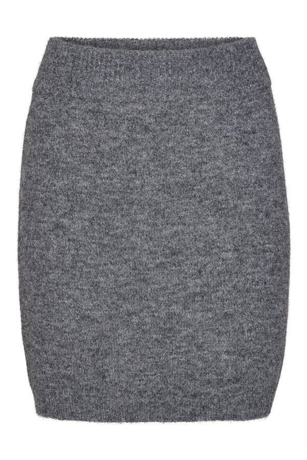 HUNKØN Adriana Knit Skirt Nederdele Grey Melange