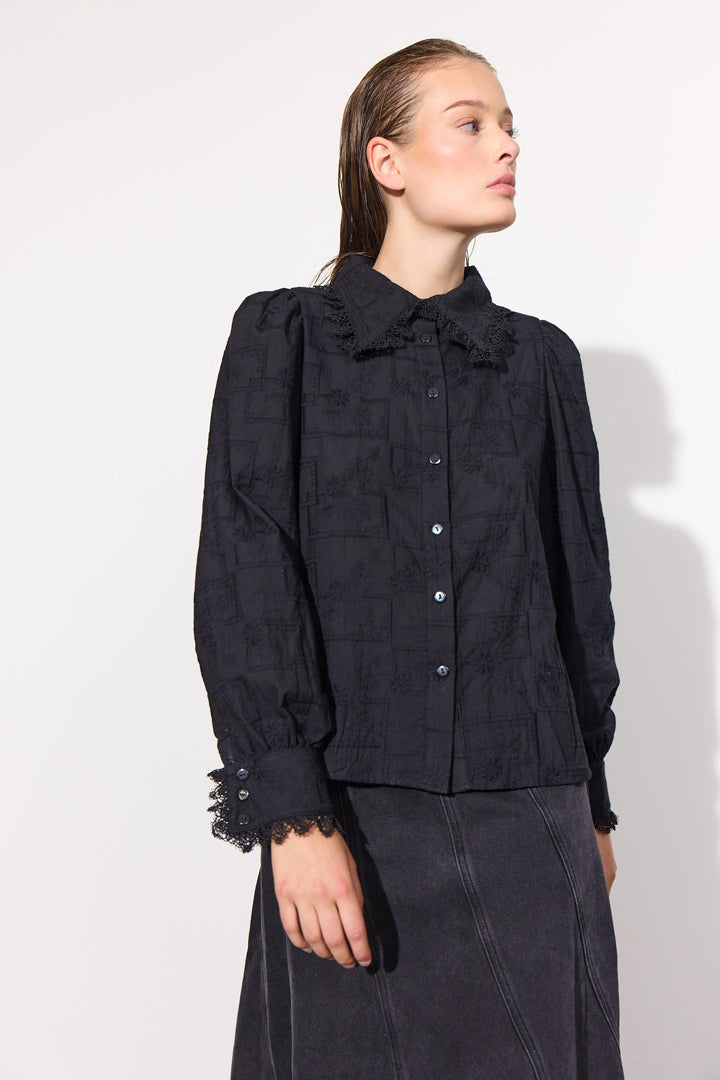 HUNKØN Agata Shirt Skjorter Black