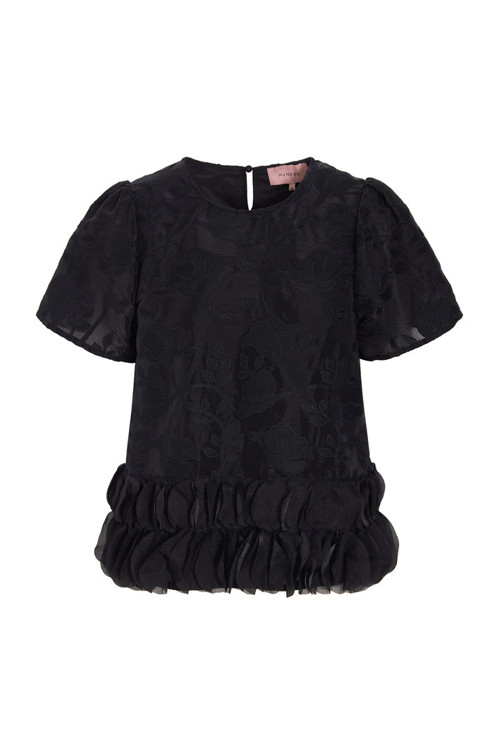 HUNKØN Aiko Blouse Bluser Black