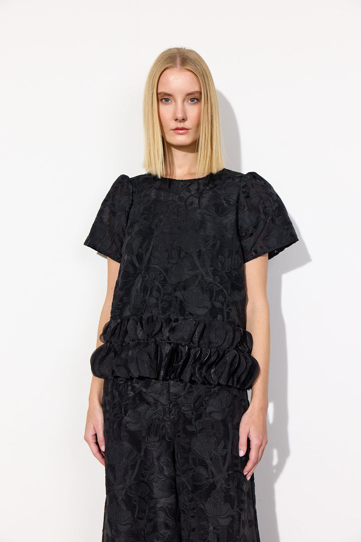 HUNKØN Aiko Blouse Bluser Black